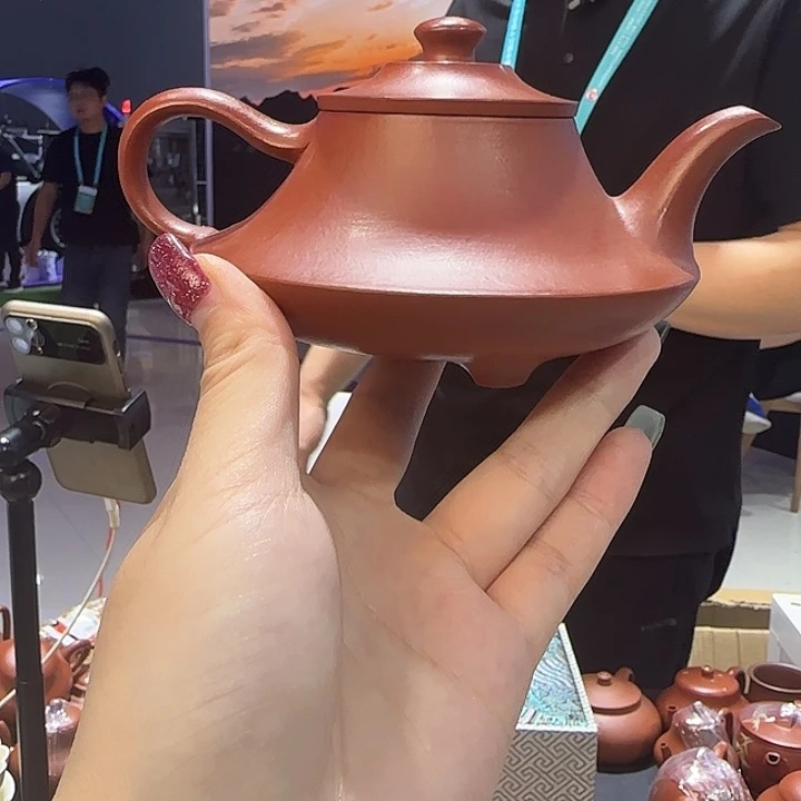 紫砂茶杯朱泥全手云炉   180CC