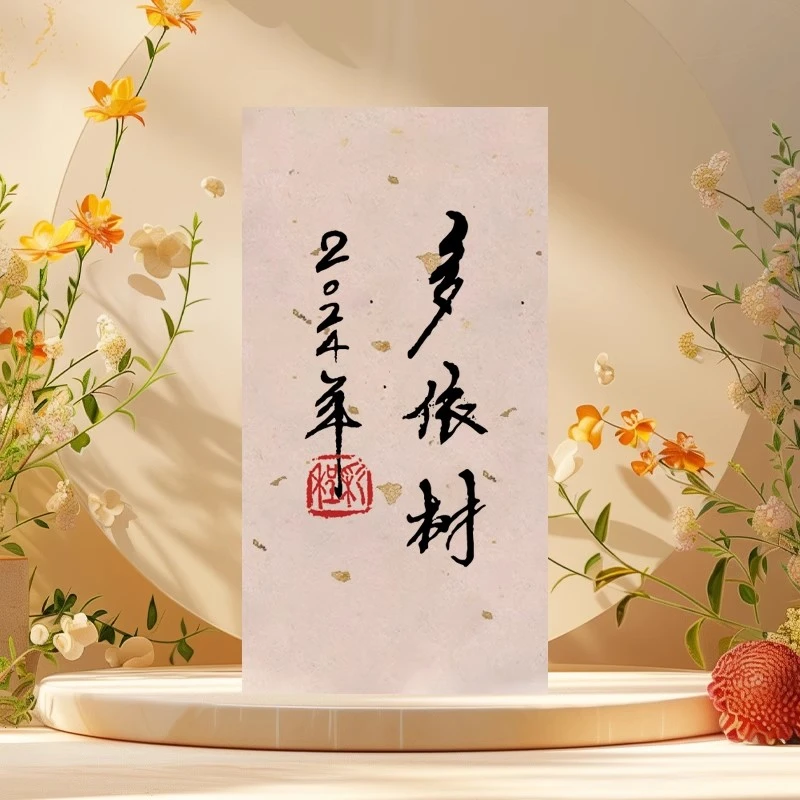 彩程2024年多依树500克生茶砖普洱茶