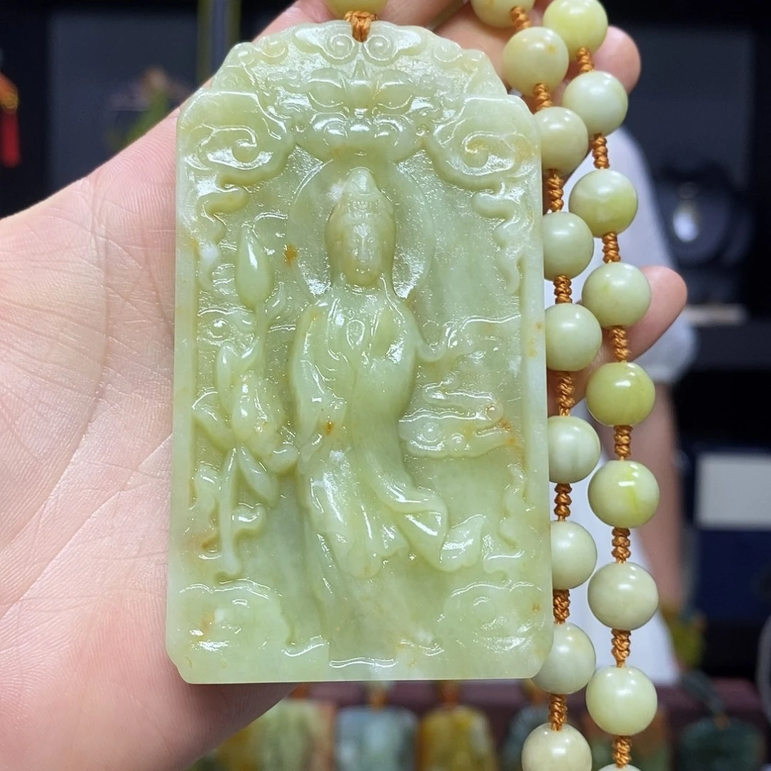 岫玉未镶嵌挂件吊坠