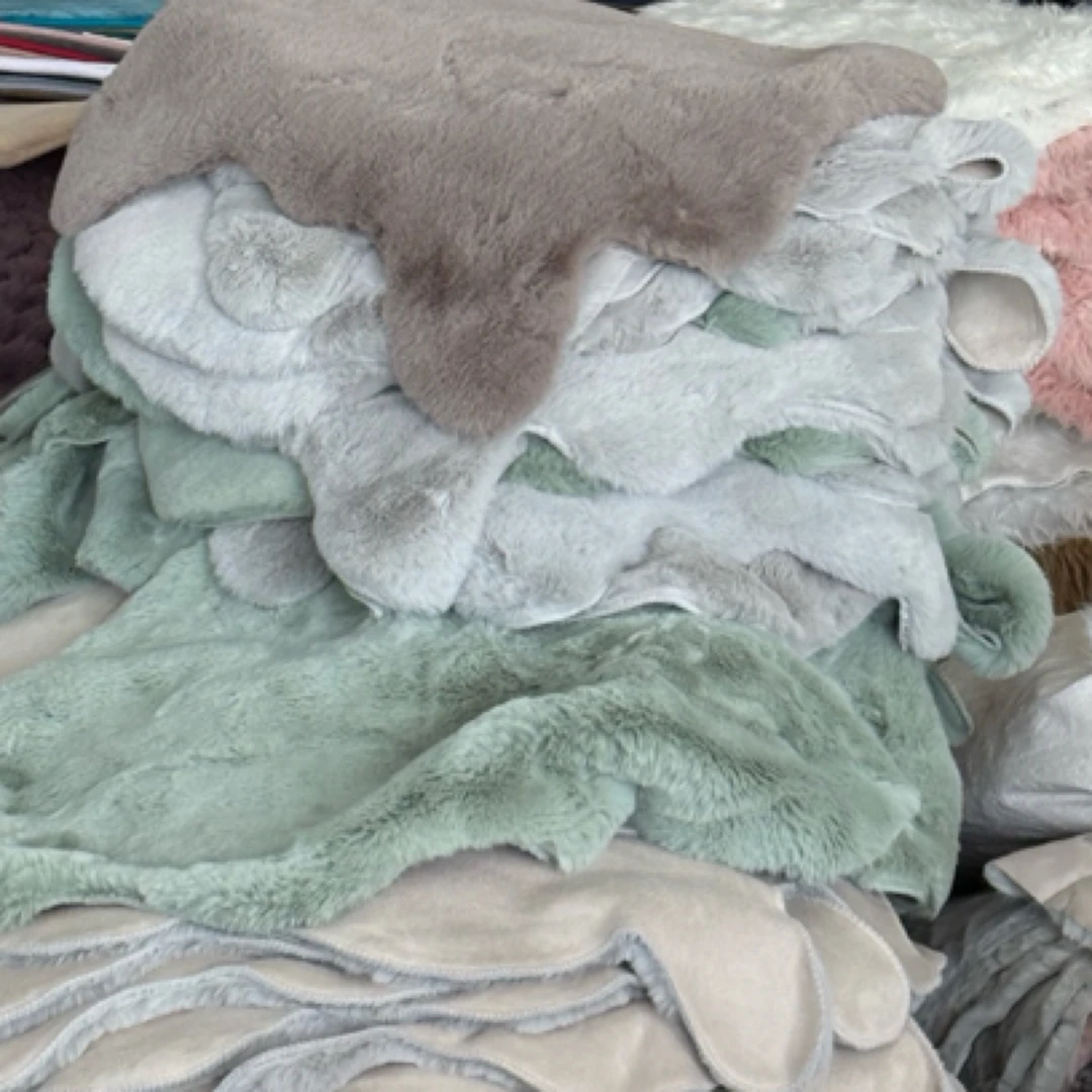 异形微瑕沙发垫长毛仿兔毛冬季毛绒皮沙发坐垫子加厚