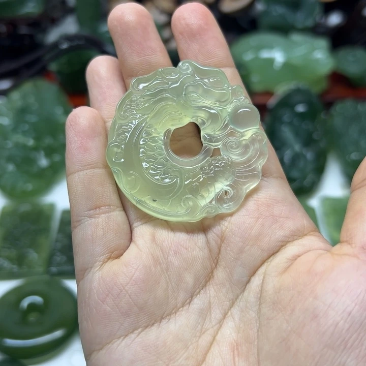 岫玉未镶嵌挂件挂件