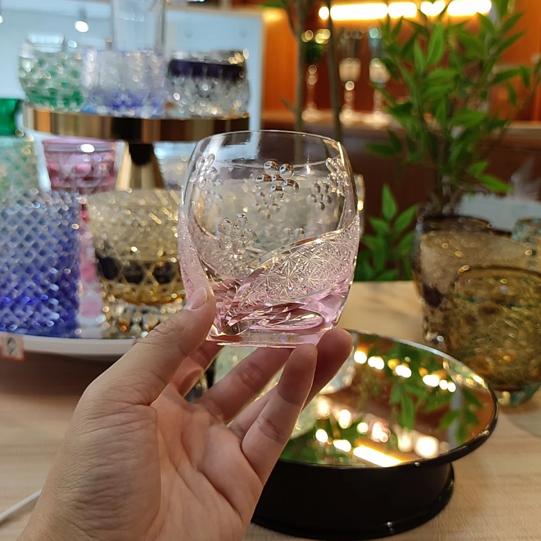 水晶玻璃迷你款孤品微瑕粉球花
