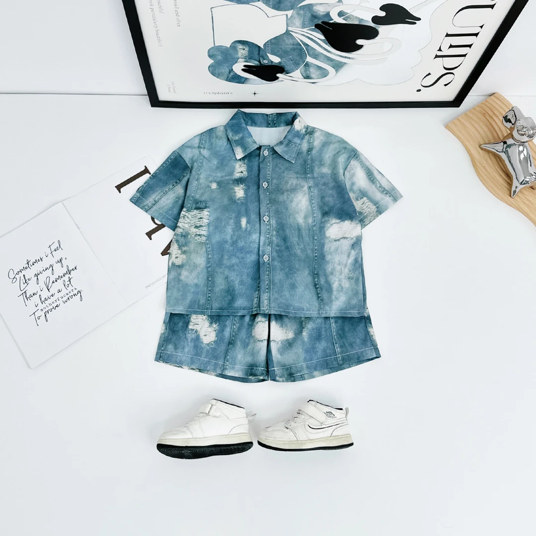 儿童夏装套装夏季2025新款男童薄款两件套 DMC7930 悠悠童话童装