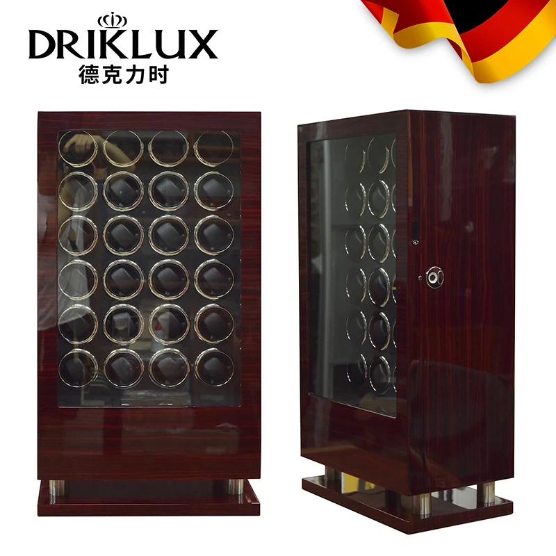 德克力时2025新款指纹锁摇表器多表位家用机械转表器木质材料红黑