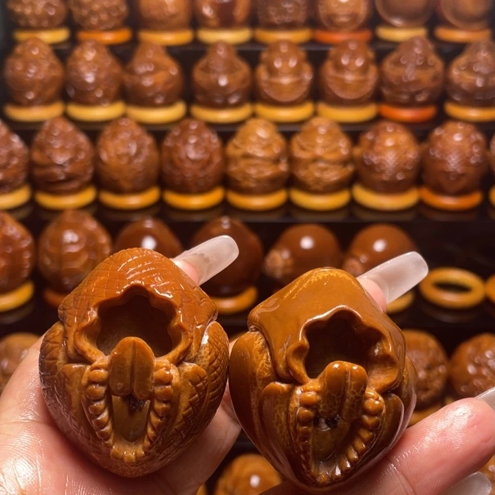 橄榄核把件小*叶橄榄雕刻