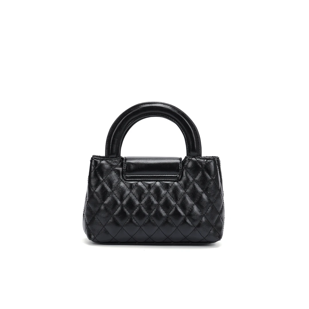 【Z】法式菱格手提包-新款斜挎包百搭单肩包2527（尺寸20*6*13）