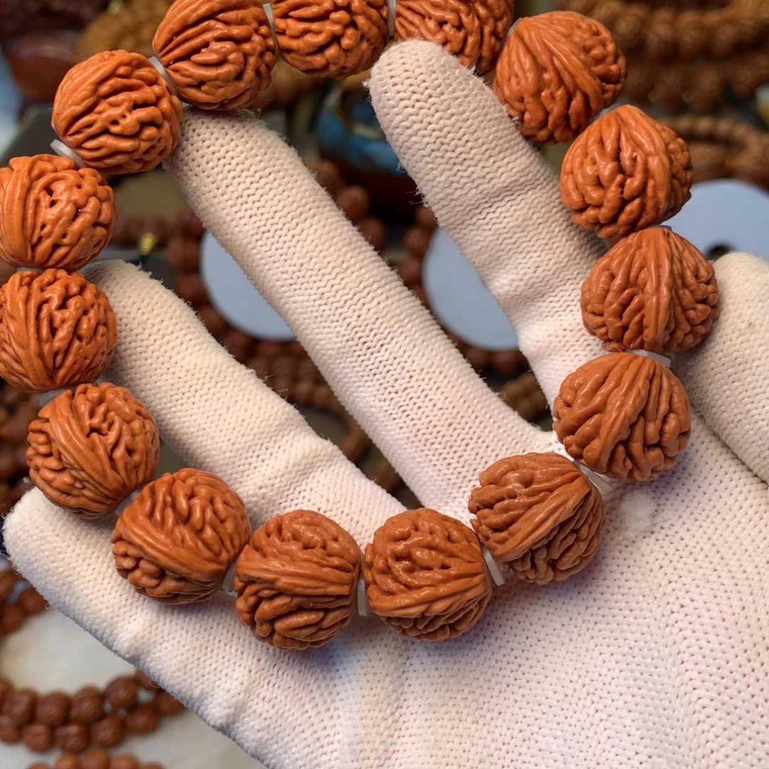 桃核手串秦岭龙纹