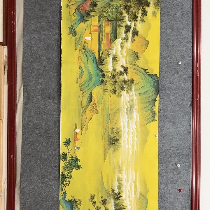 国画手绘国画访友图