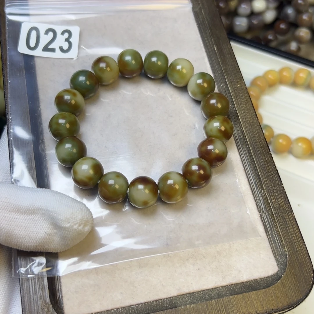 c***y菩提根/象牙果手串23号阴皮绿虎皮苹果卡14