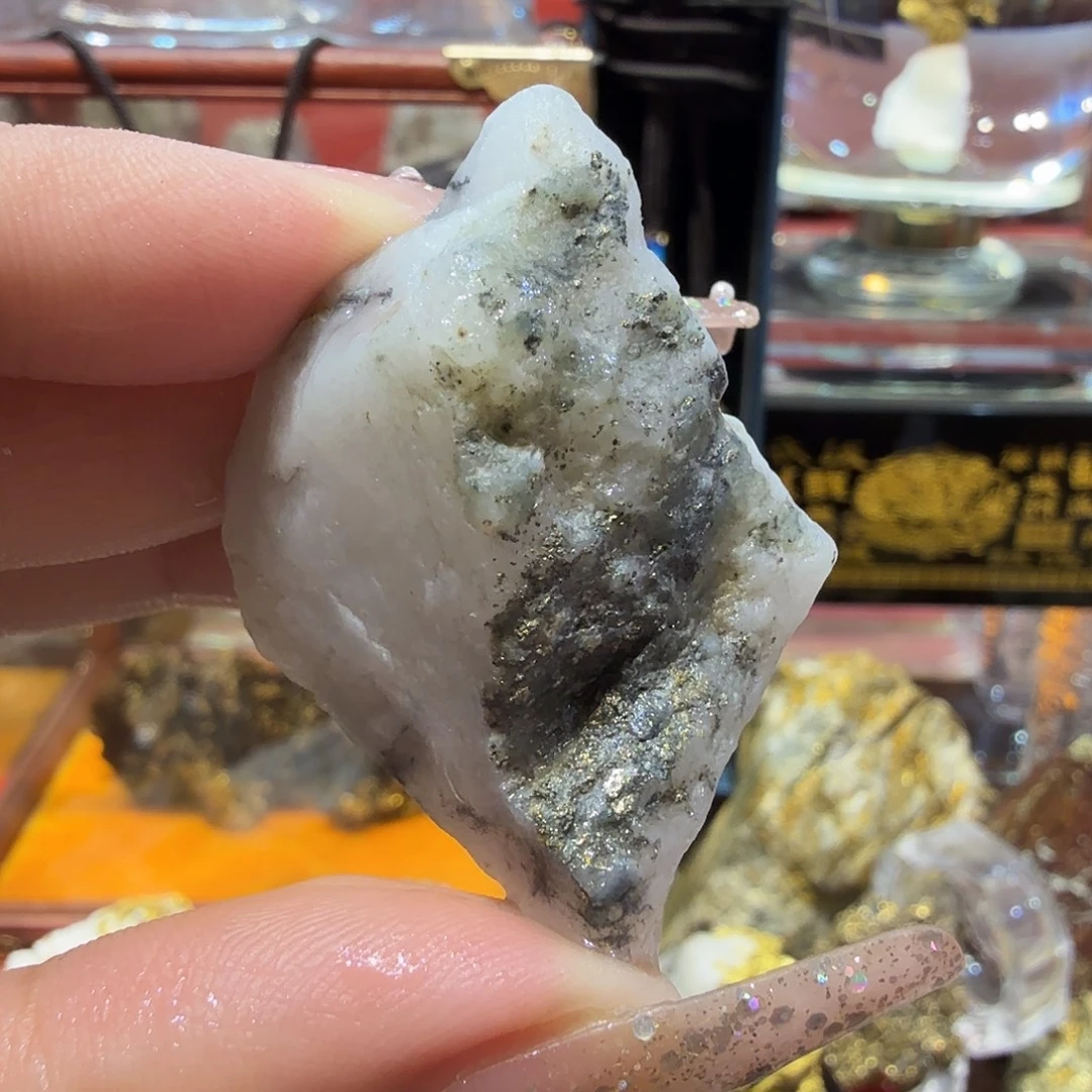 平35.5g聚金阁天然明金矿标