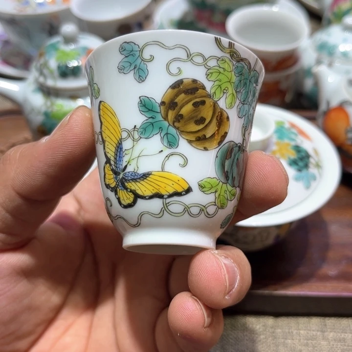 纯手绘精品盖碗杯