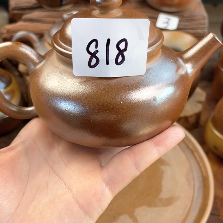 杯?**坏建水紫陶白泥柴烧壶