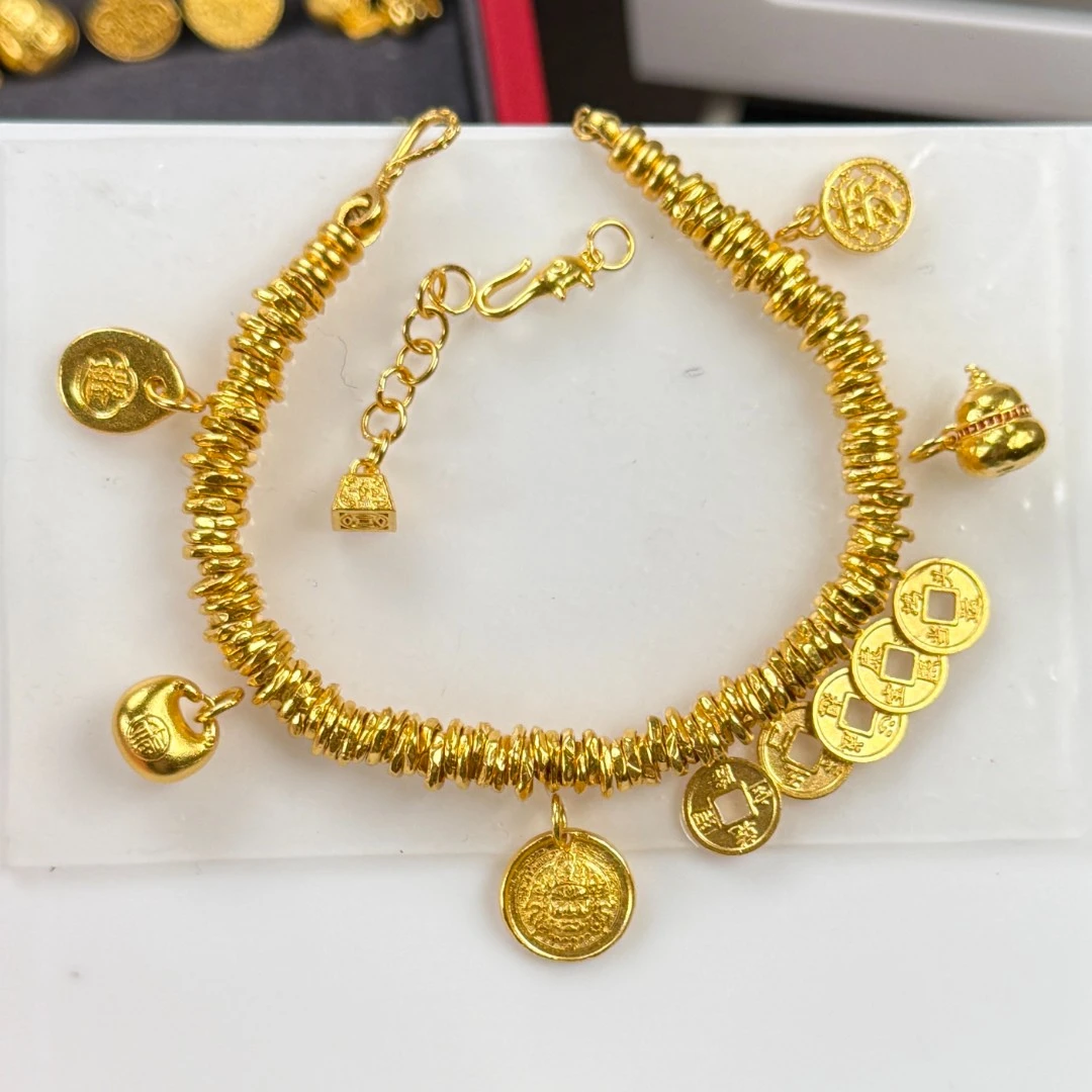 3、足金999卡6盘缠DIY手串预估58.6g多退少补-TIAN宝子专拍