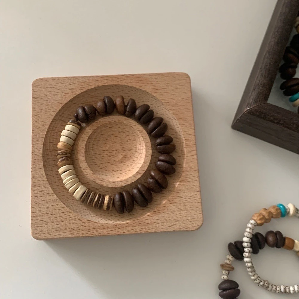 铜合金木质手链2025新款豆手链搭配小金刚文玩手串男女款小红书爆