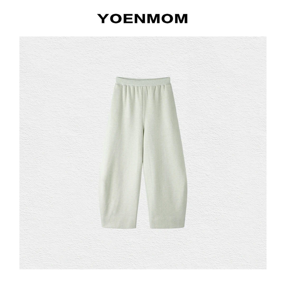 YOENMOM·云间·春季新品 有机植物染色棉立裁分割腔调感显瘦香蕉裤