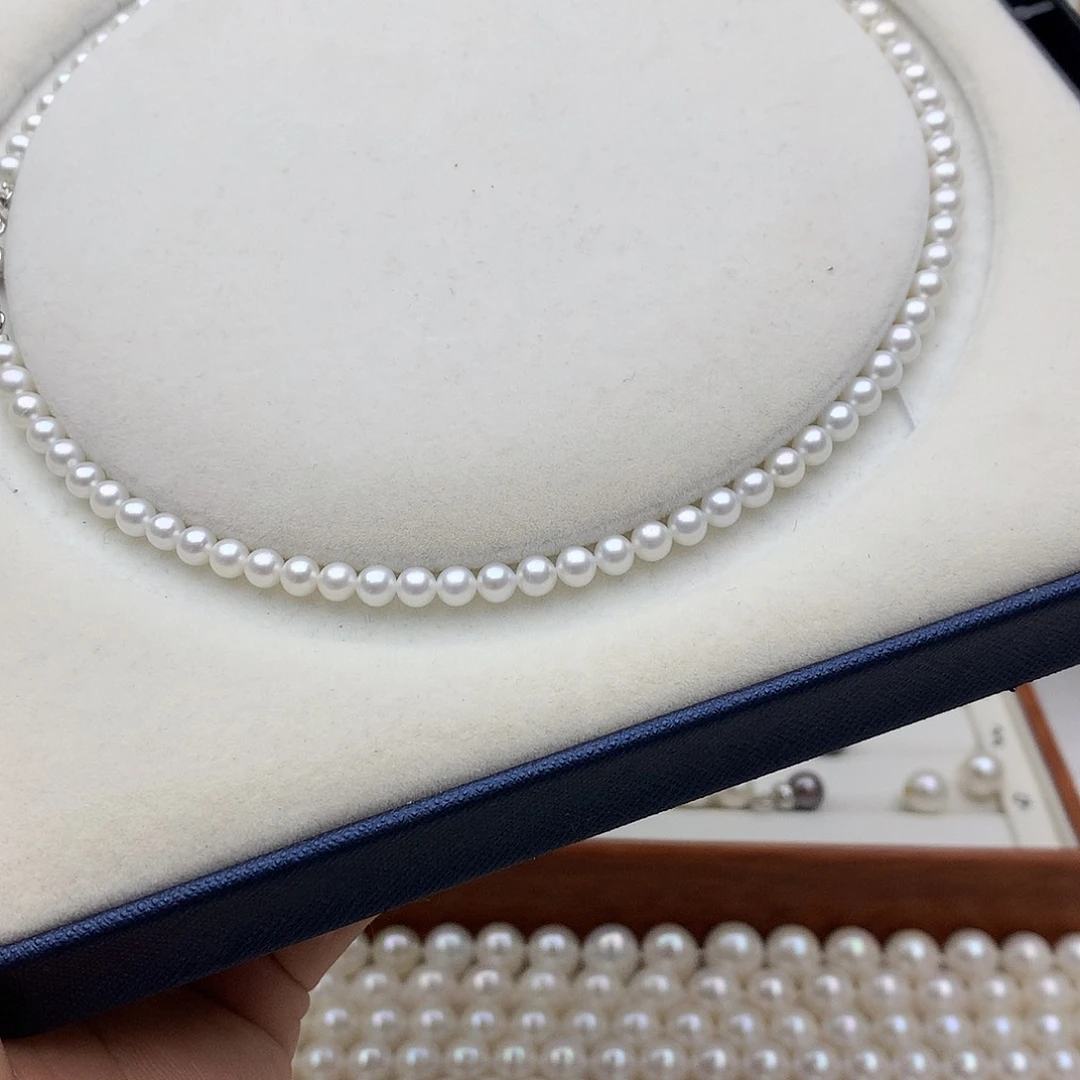 淡水珍珠银S925镶嵌颈饰