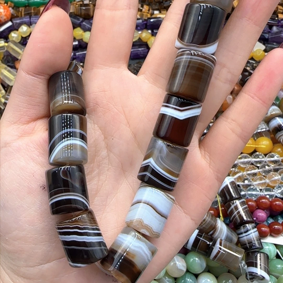 玛瑙/玉髓珠宝半成品未镶嵌巴西缠丝玛瑙11颗