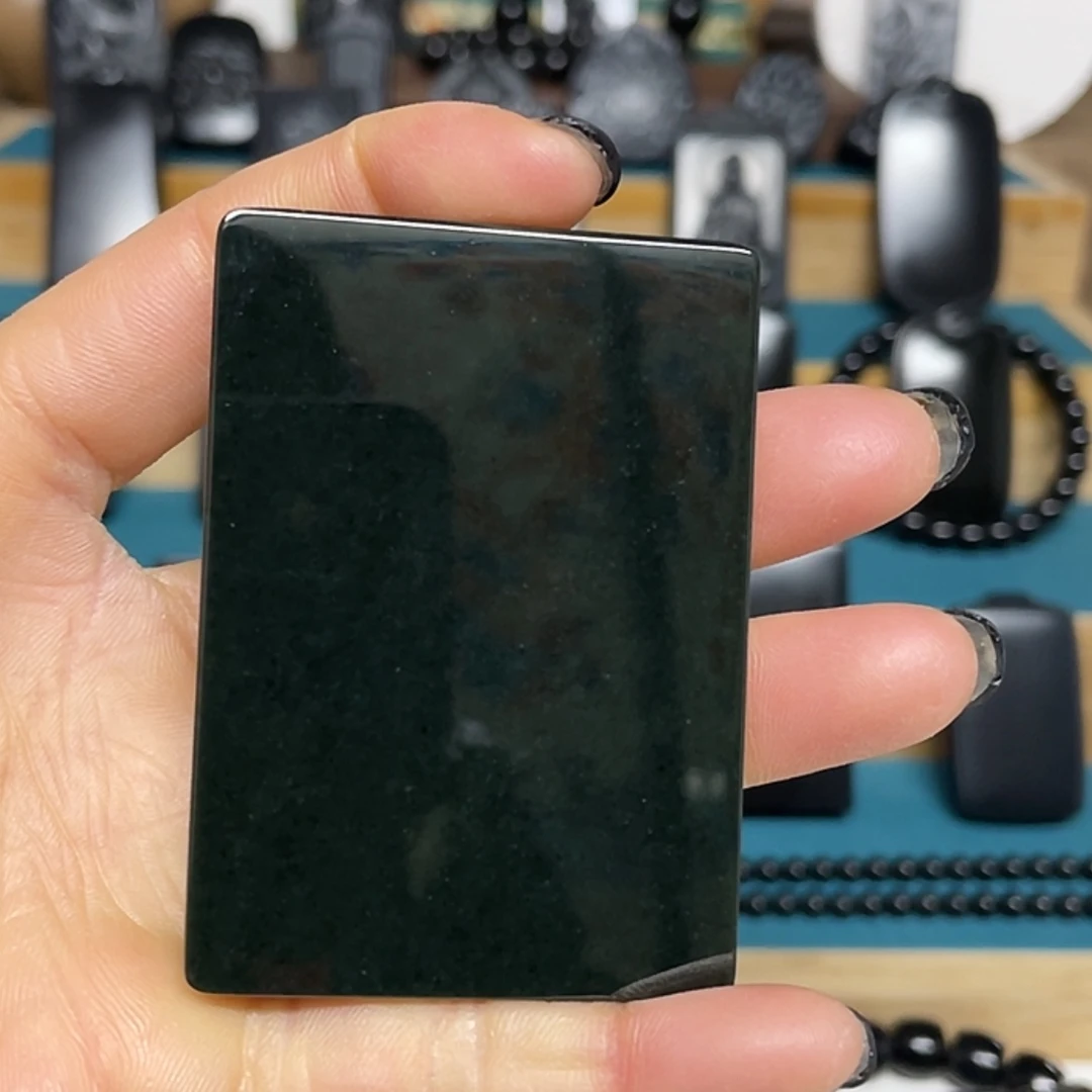 【闪购商品】和田玉（青玉）吊坠(不含链)未镶嵌蓝调46牌