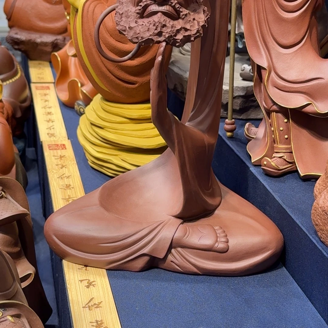 饥***丹紫砂茶宠紫砂达摩