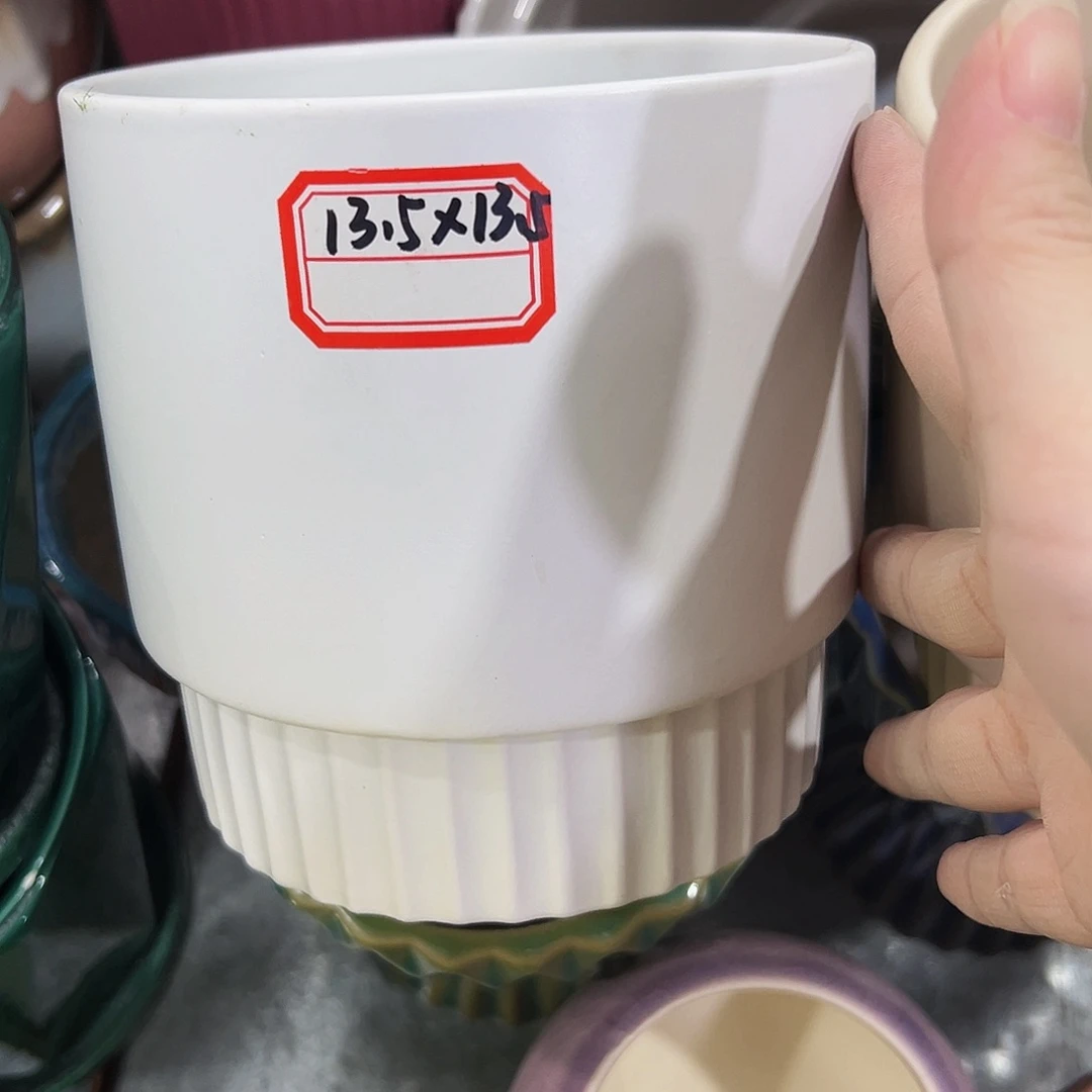 外贸尾单陶瓷花盆凑10米包邮