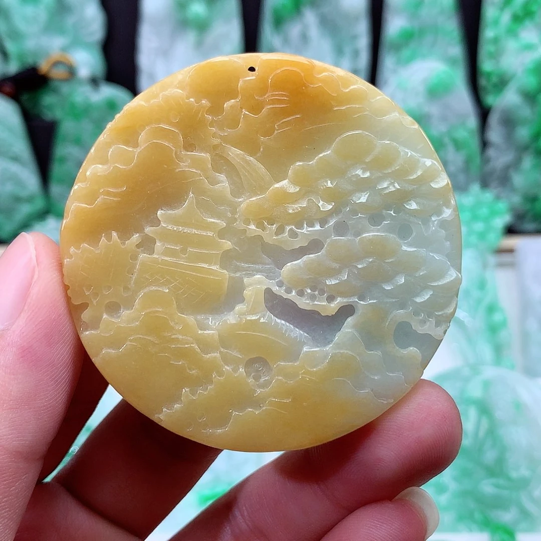 翡翠未镶嵌颈饰翡翠吊坠