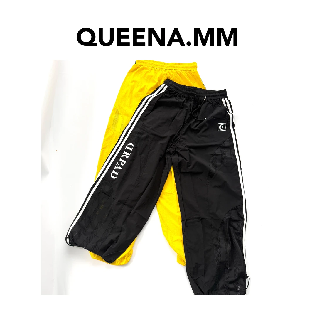 欧货高定黑黄双色运动防晒裤