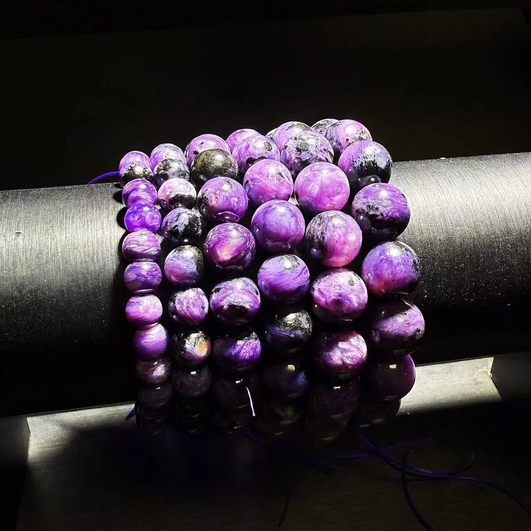 【皇后甄选】SJ796 紫龙晶圆珠手串-多样性发其一