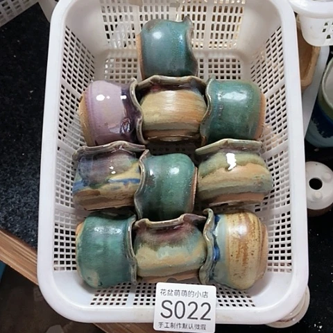 紫砂花盆022微瑕品口径4厘米左右的
