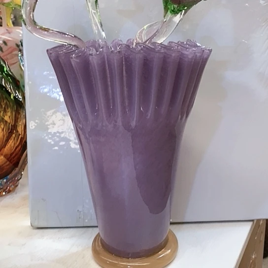 琉璃花瓶高45厘米宽18厘米