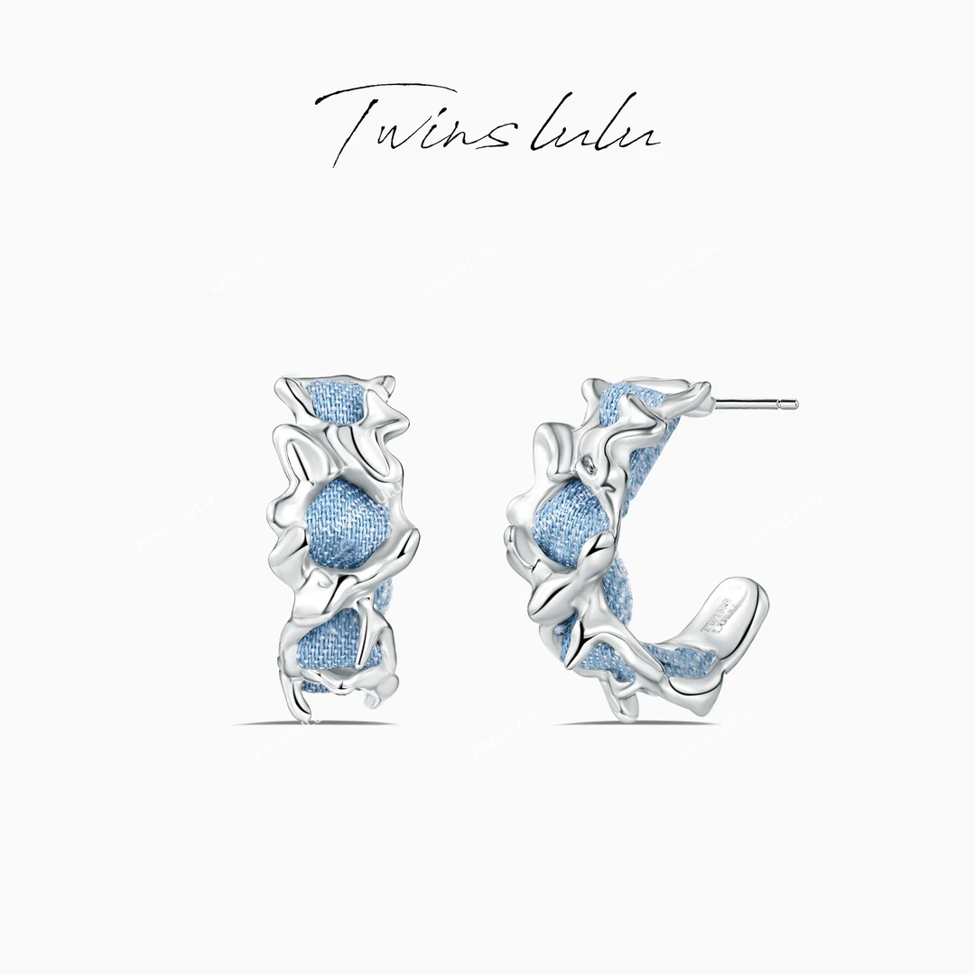 铜合金耳饰 TWINS LULU 镀k金 轻奢C型饰品百搭ins时尚耳环TSL606