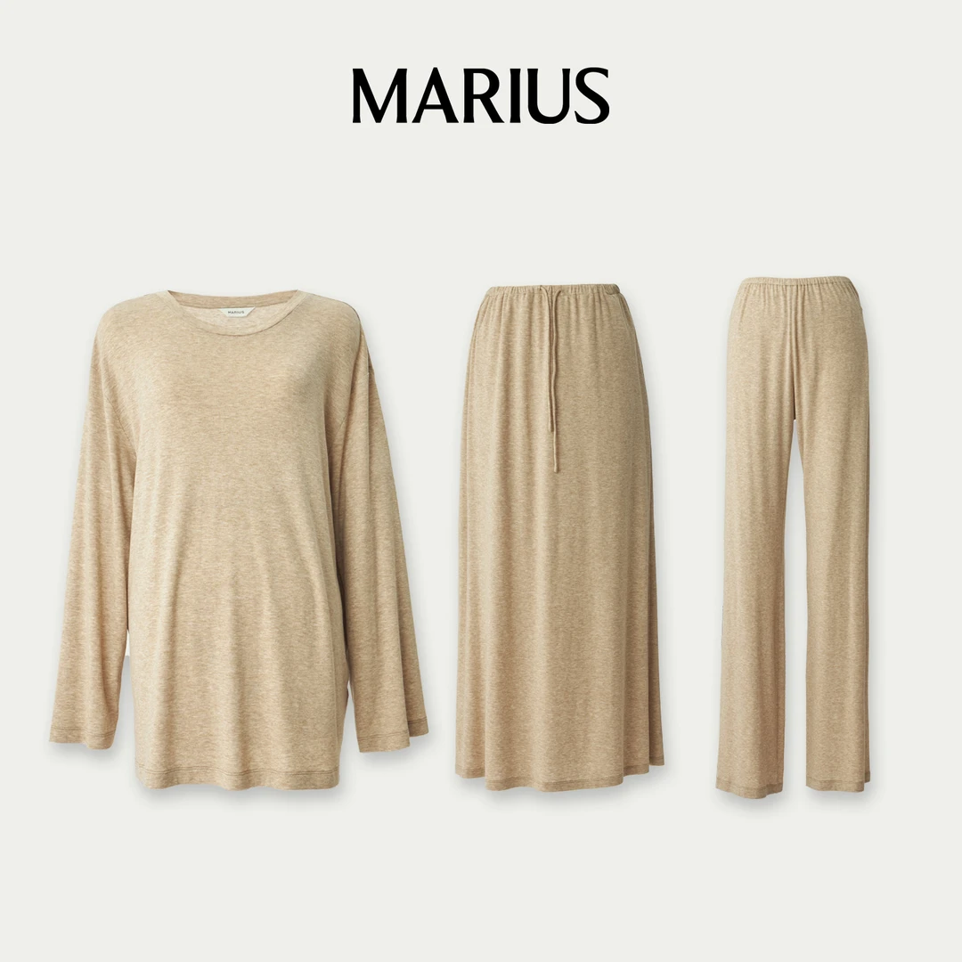 MARIUS“散步套”百搭时尚套装圆领长袖散步套