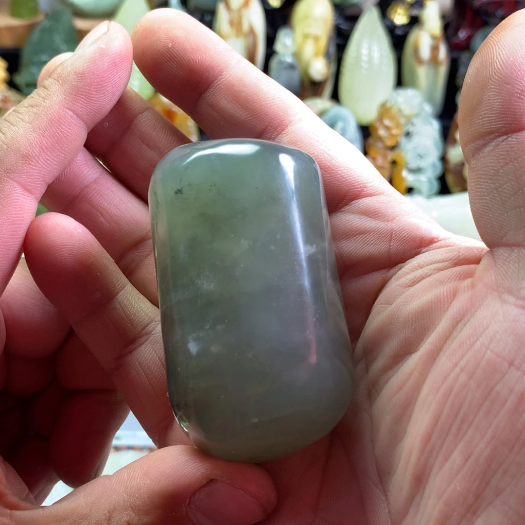 岫玉手把件未镶嵌