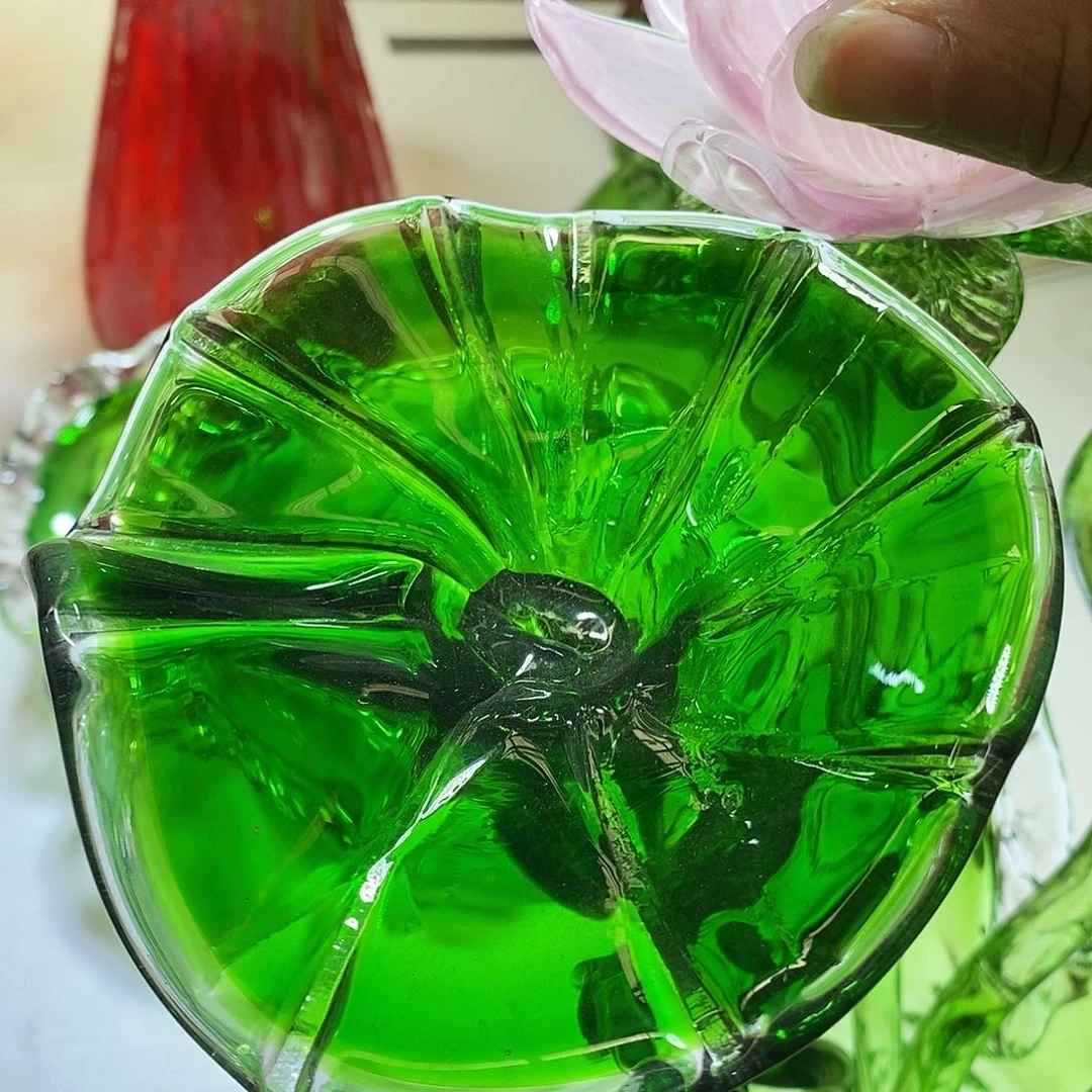 琉璃荷叶纯手工琉璃