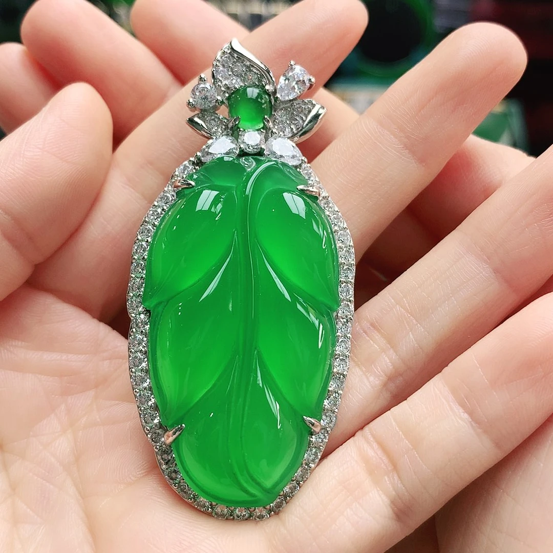 玛瑙/玉髓吊坠银S925镶嵌