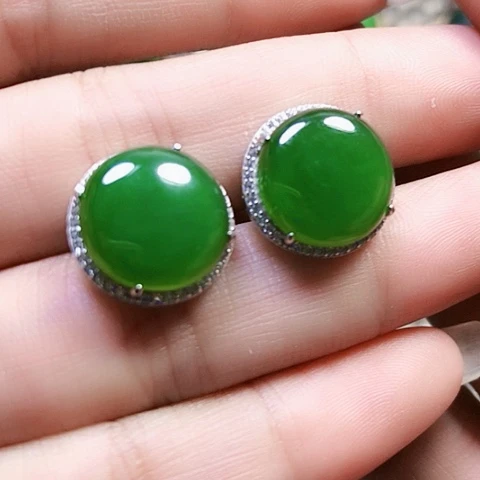 和田玉戒指银S925镶嵌