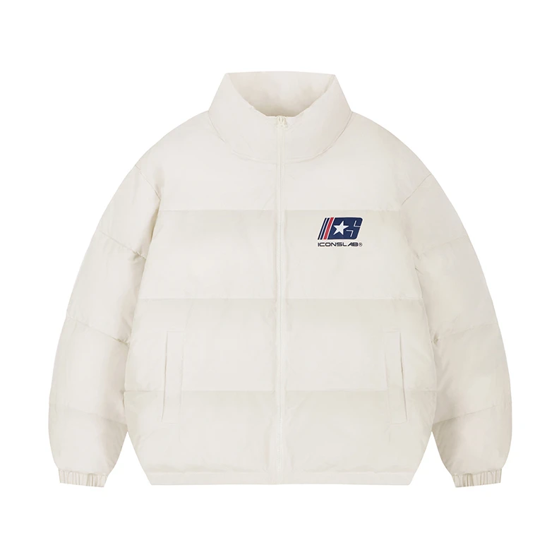 皮牌胶印撞色星星logo棉服IC09234699