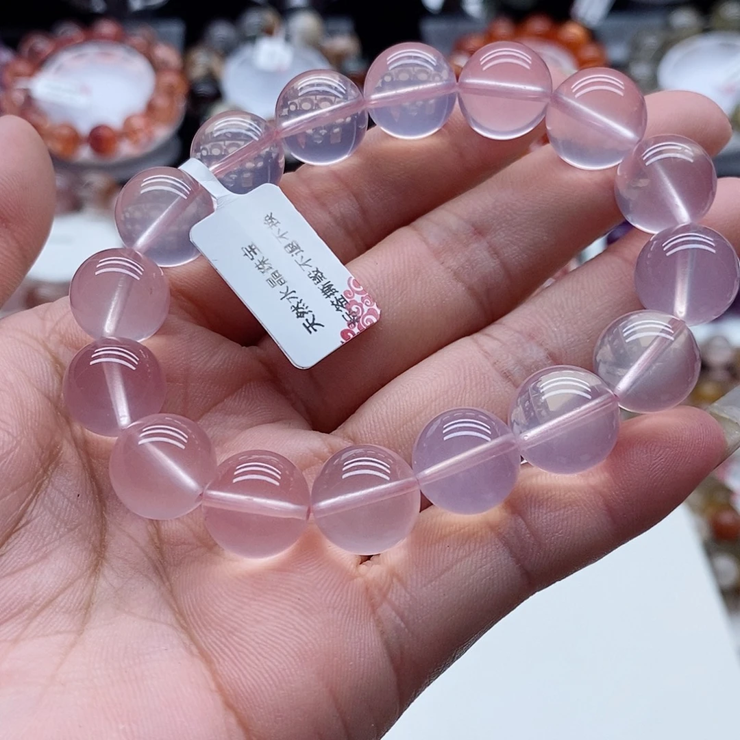 未镶嵌手链水晶粉水晶