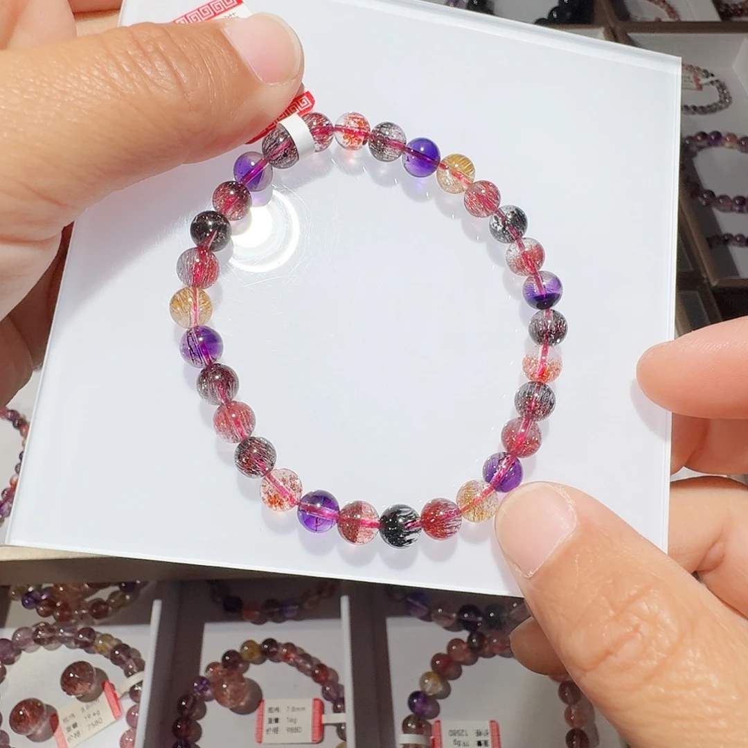 手链水晶未镶嵌6.2mm糖果超七手串