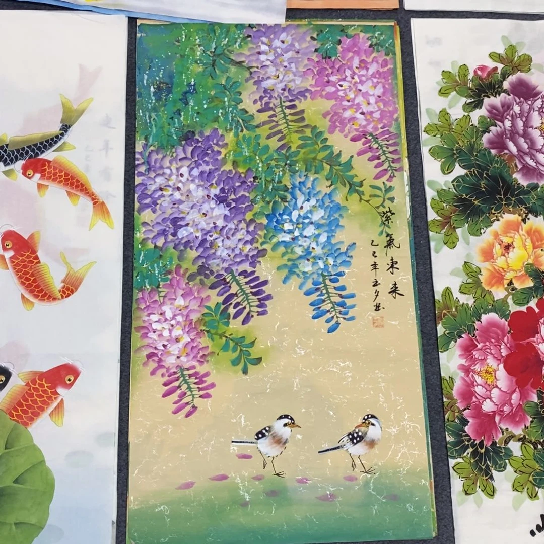 国画尺寸100✖️50三尺精品手绘画