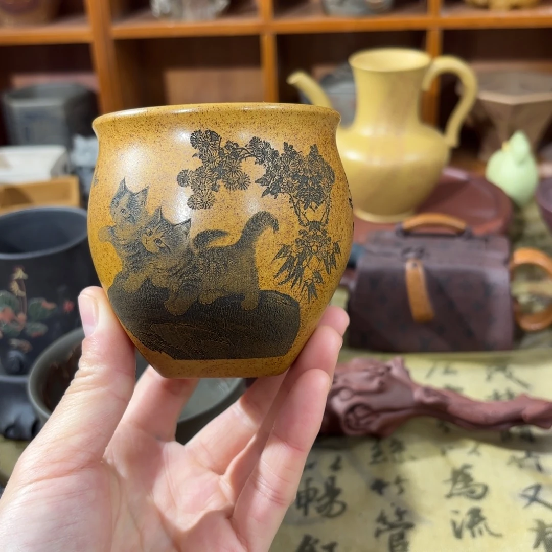 茶杯紫砂宜兴紫砂原矿茶器