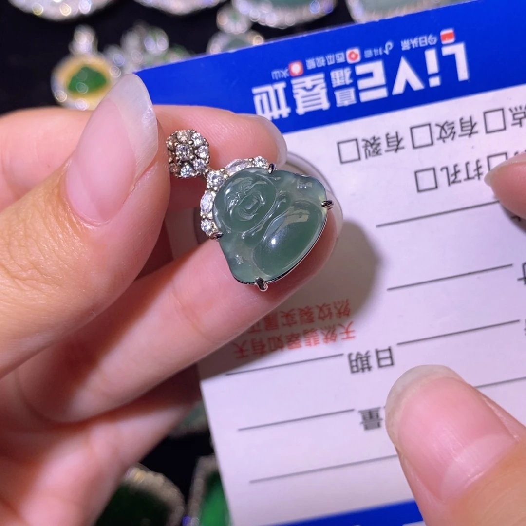 翡翠未镶嵌颈饰天然