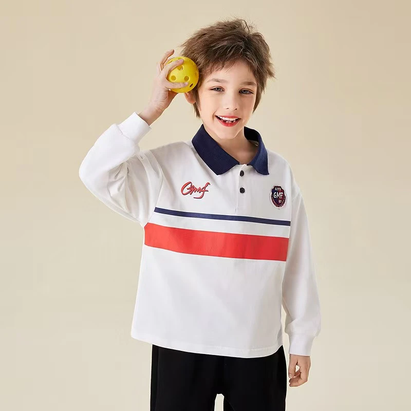 【编号R484】GY4157-03-儿童POLO领T恤白色-GMF