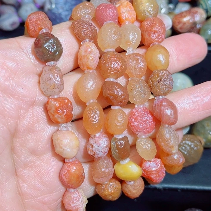 玛瑙/玉髓手链银S925镀金镶嵌