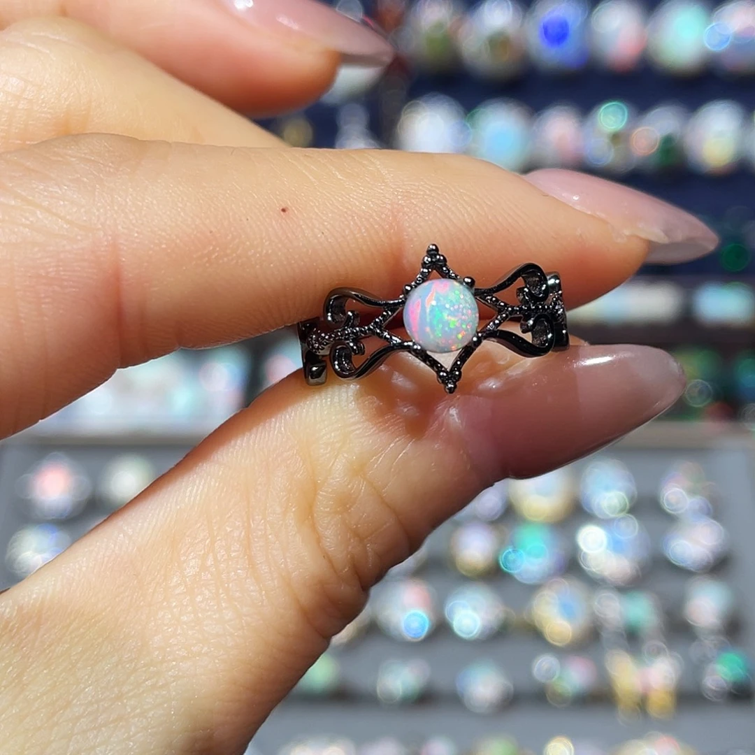 欧泊银S925镶嵌戒指