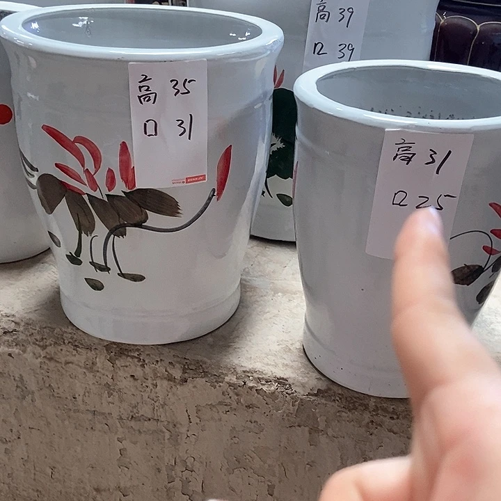 高温烧制荷花手绘一套