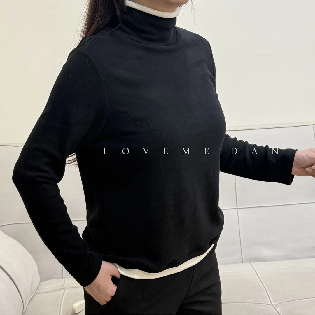 【V8907】LOVEME DAN-爱尚我女装-秋款加绒假两件高领