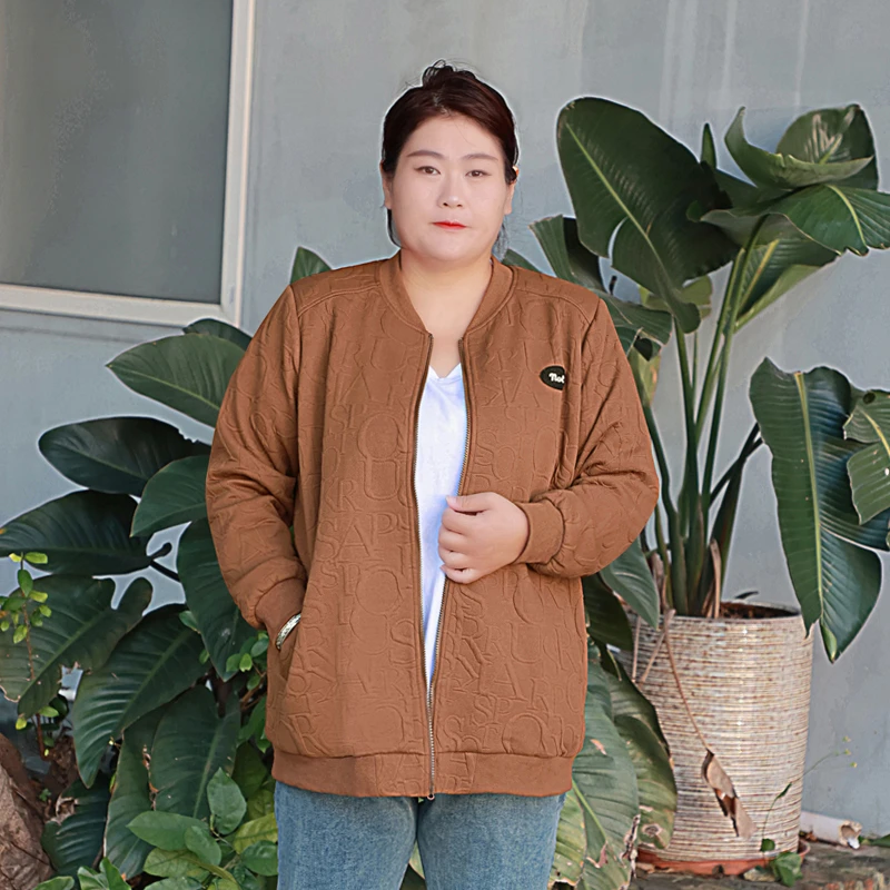 24212T休闲外套大码女装胖mm秋冬装遮肚子显瘦220斤宽松百搭上衣1