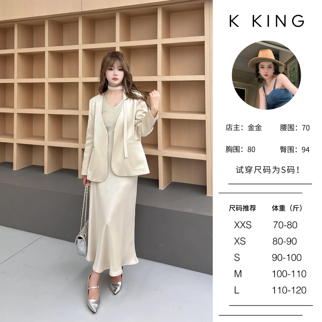 <K KING>【卢浮宫】小个子定制阔版显瘦时尚外套女款春款西装