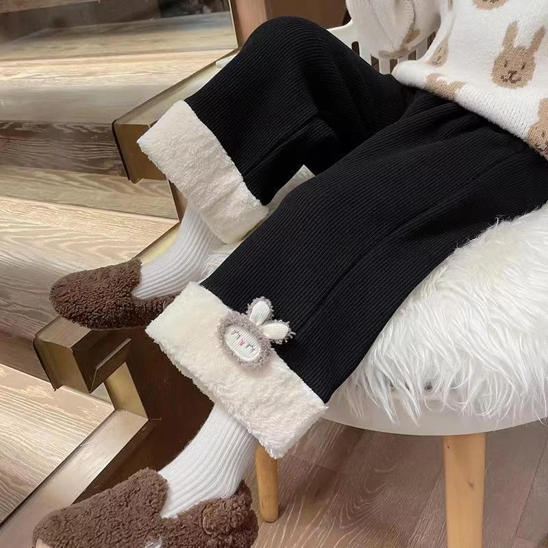 戴维贝贝同款2025新款女童长裤外穿中大童阔腿裤外穿洋气韩版女宝