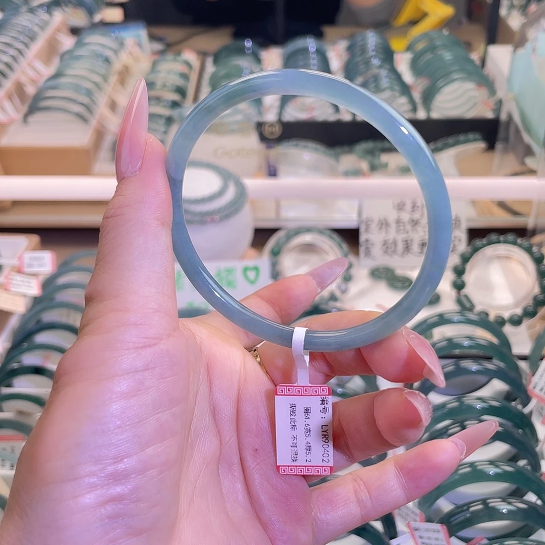 翡翠未镶嵌手镯61-62圆条